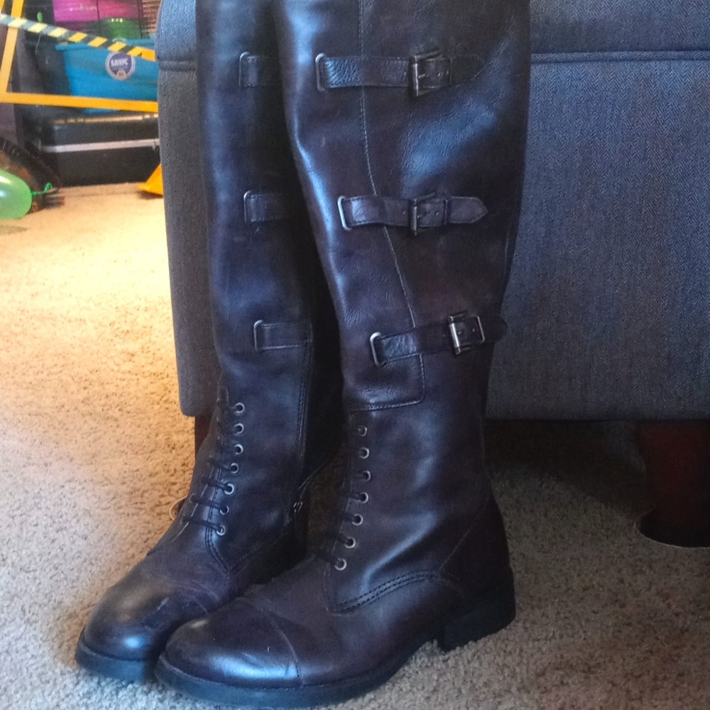 Vince Camuto knee-high leather boots, women's size 8